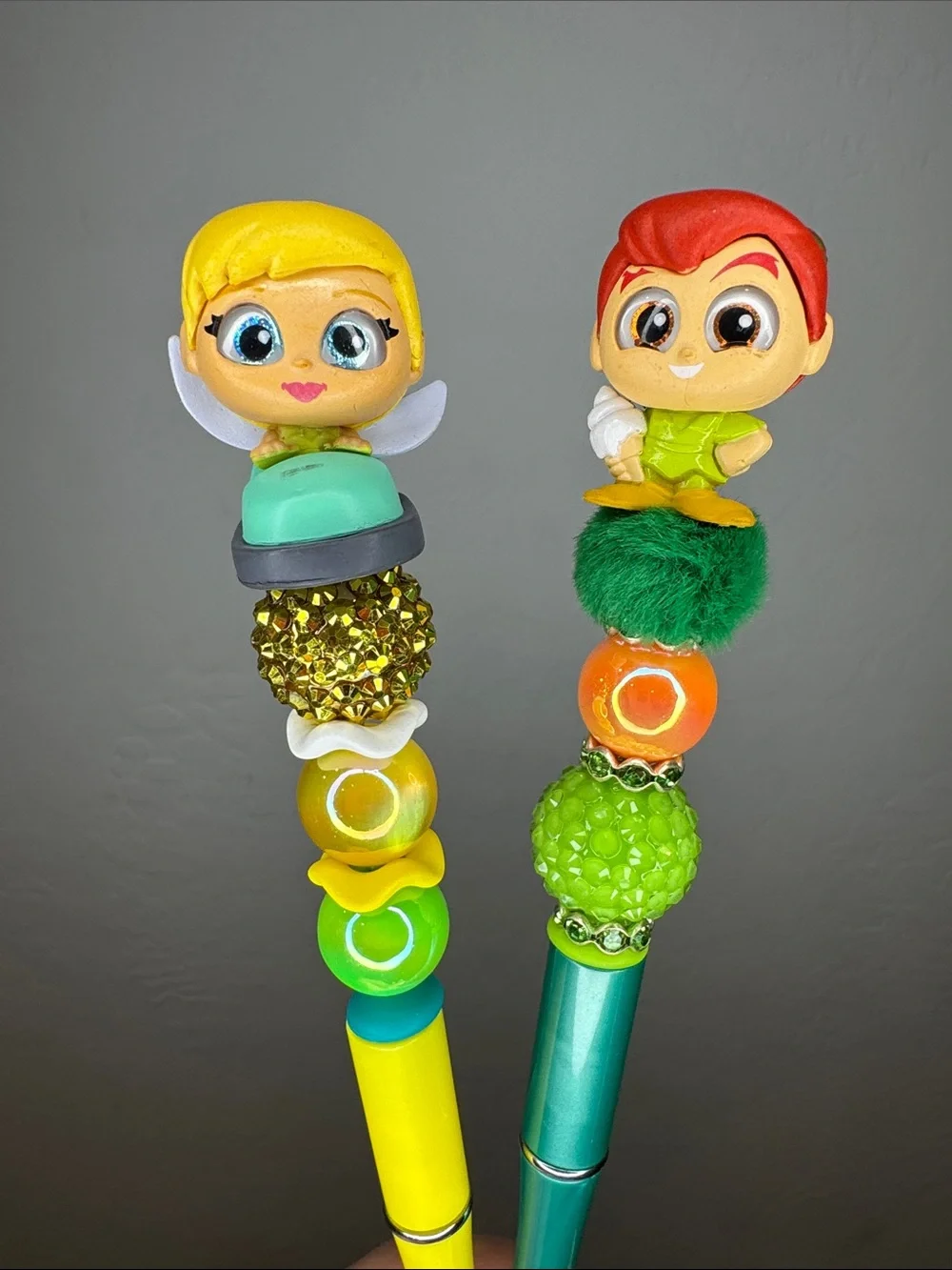 Doorables Custom Pens - Tinkerbell & Peter Pan